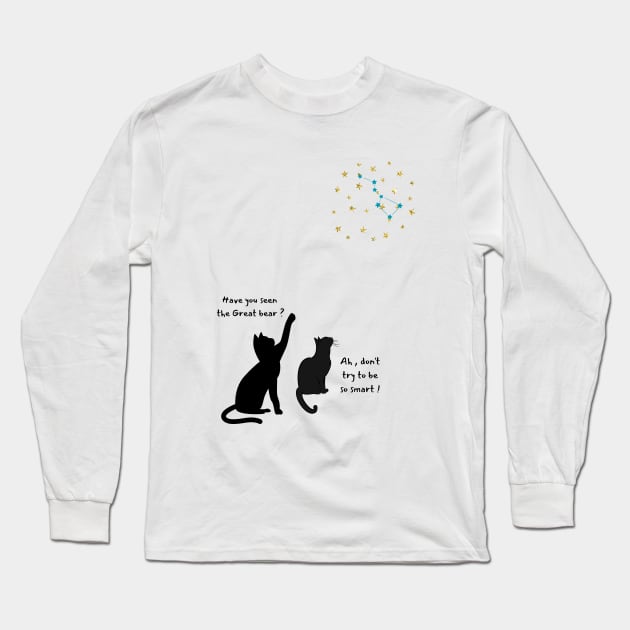 STARGAZING CATS Long Sleeve T-Shirt by Mindy Store